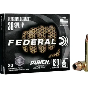 Federal Personal Defense Punch 38 Special +P Ammo 120 Grain Jacketed Hollow Point 200 - Fast Ship - Polymer80 Depot