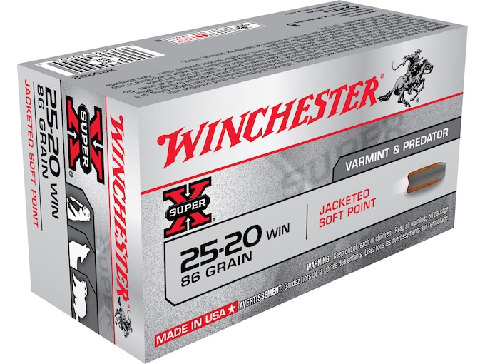 Winchester Super X 25-20 WCF Ammo 86 Grain Jacketed Soft Point Box of 50 Winchester Super X 25-20 WCF Ammo 86 Grain Jacketed Soft Point Box of 50 - Ammunition - Polymer80 Depot