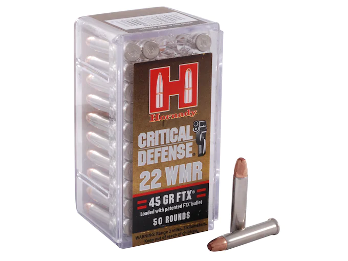 Hornady Critical Defense 22 Winchester Magnum Rimfire (WMR) Ammo 45 Grain Hornady FTX Polymer Tip Hornady Critical Defense 22 Winchester Magnum Rimfire (WMR) Ammo 45 Grain Hornady FTX Polymer Tip - Glock Switches - Polymer80 Depot